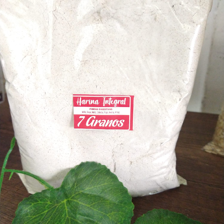 proteina vegetal Harinas de siete granos -Millo-plátano